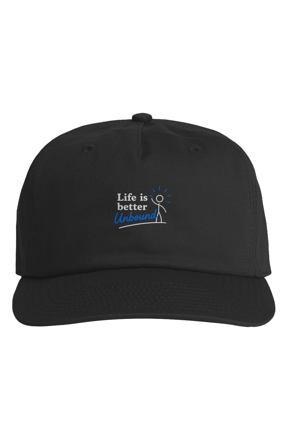 Unbound Point Five-Panel Cap in Midnight Blue