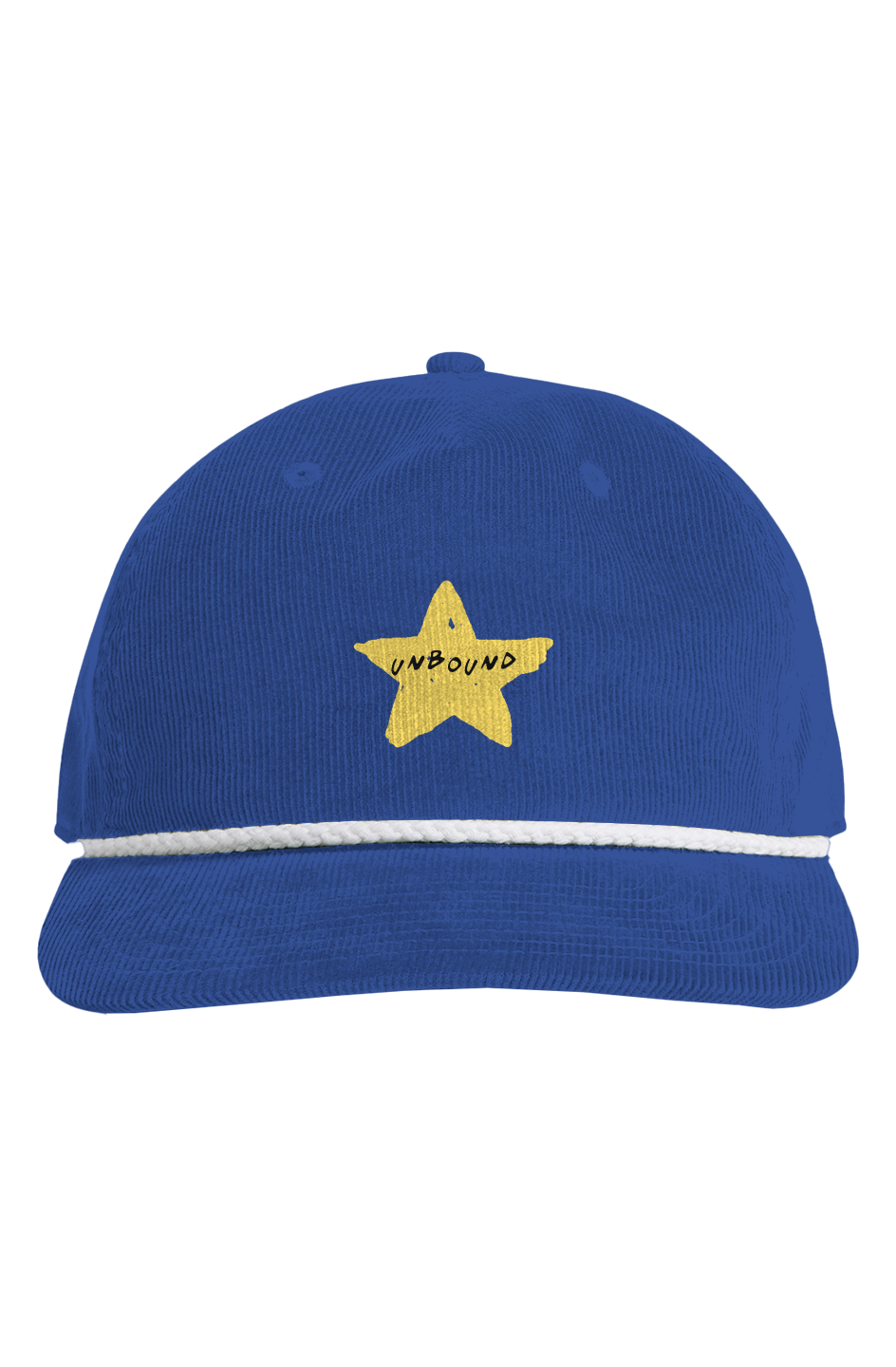 Unbound Star Corduroy Rope Cap in liberty / white