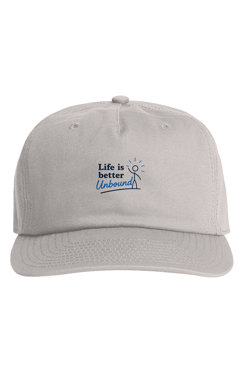 Live Life Unbound Five-Panel Cap in Walnut